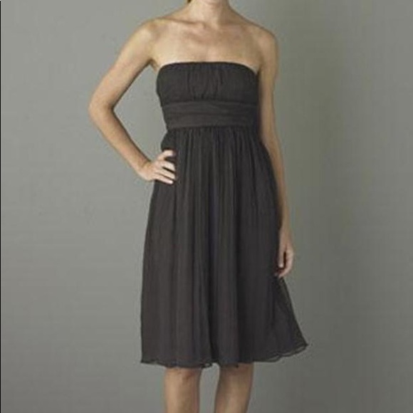 J. Crew Emily black strapless silk chiffon dress 2 - Picture 9 of 9